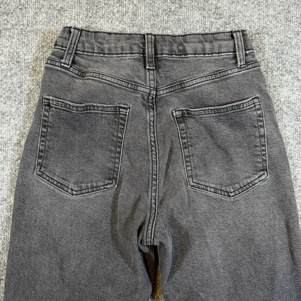 Wild Fable Womens‎ 00 Black Super High-Rise Mom Jeans Distressed Denim